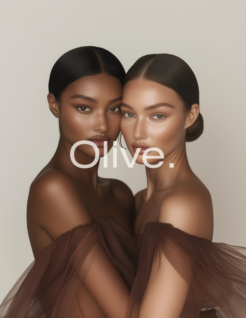 photo de deux jeunes femmes, pour la marque Olive